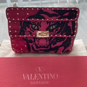Valentino Garavani Rockstud Tiger Shoulder Bag